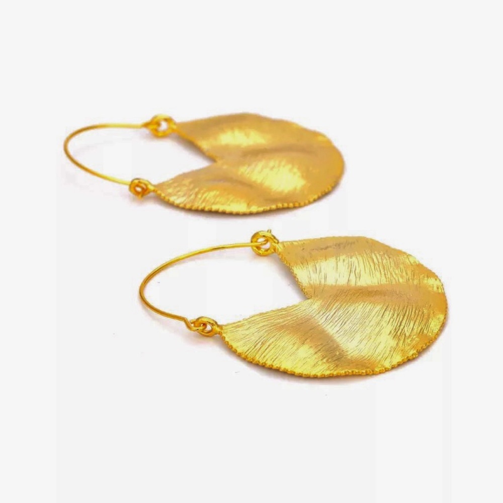✨3for$38  New Zara Textured Semicircle Hoop Earrings - Picture 8 of 16